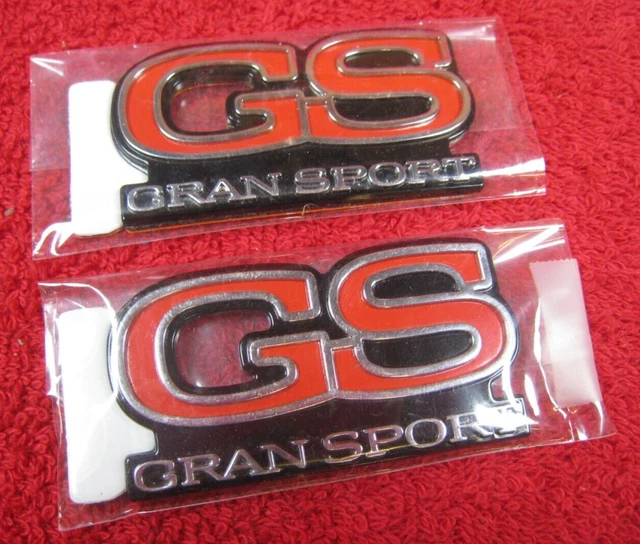 NOS 1980's Buick Gran Sport GS Body Panel Plastic Emblems OEM GM Parts Lot of 2