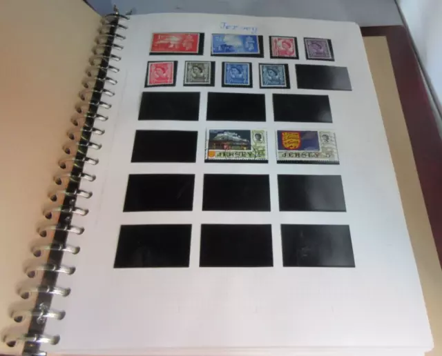 Jersey Collection Stamps & Stanley Gibbons Padded Album