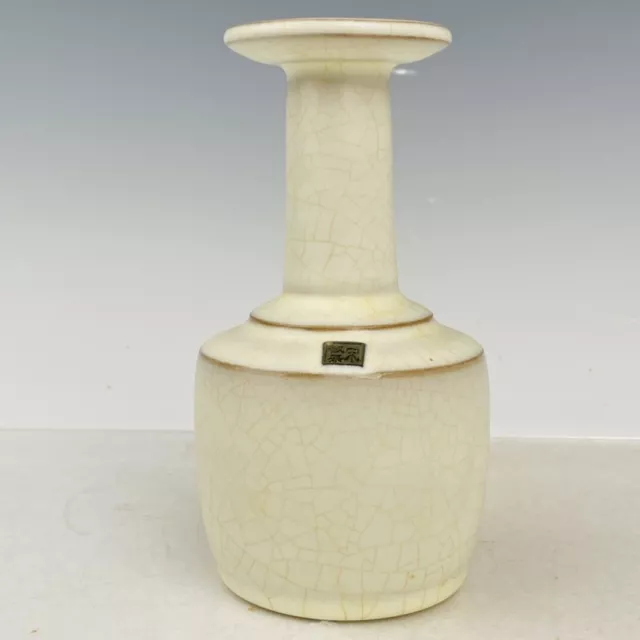 6.4" China antique the tang dynasty Ru porcelain disc Mouth bottle