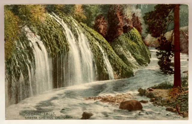 Mossbrae Falls, Shasta Springs, California CA Vintage Postcard