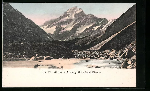 Ansichtskarte Neuseeland, Mt. Cook Aorangi the Cloud Piercer