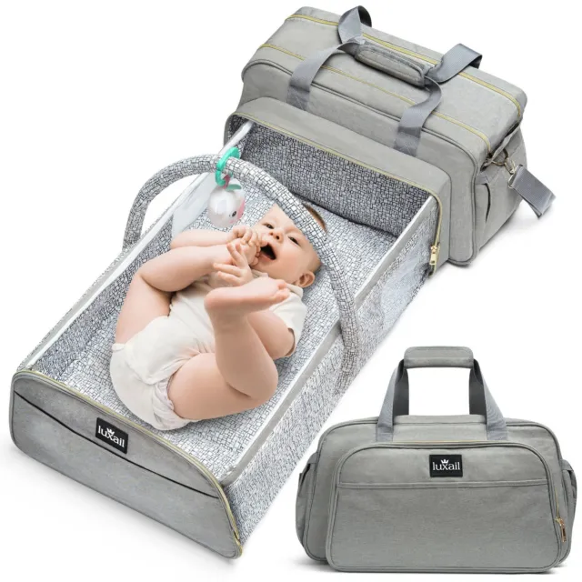 Diaper Bag Backpack Combo, Changing Station, Net Included, 4 In 1 Travel Bag