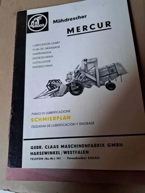 Claas  Mähdrescher Mercur 1961