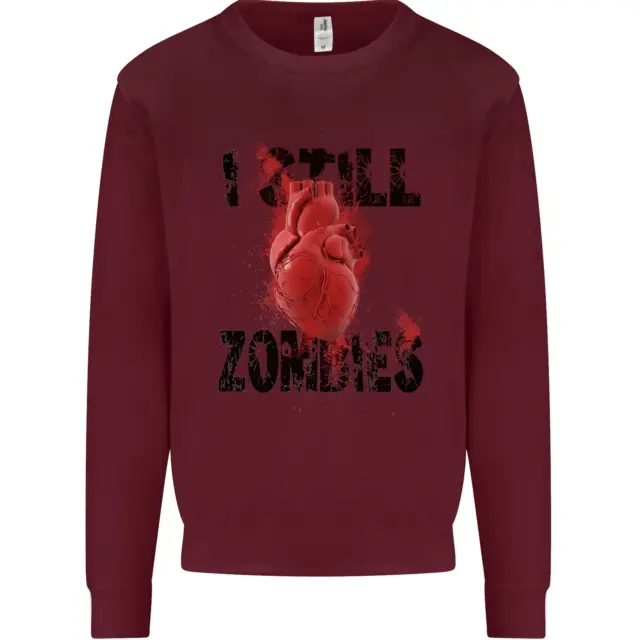 Felpa maglione bambini I Still Heart Zombies Apocalypse 3
