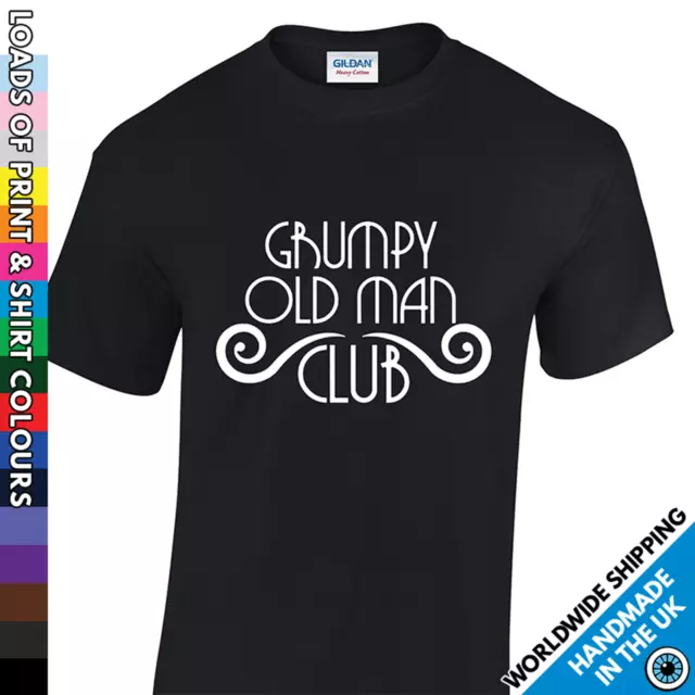 T-shirt da uomo grumpy vecchio club - divertente best man papà padre maglietta regalo