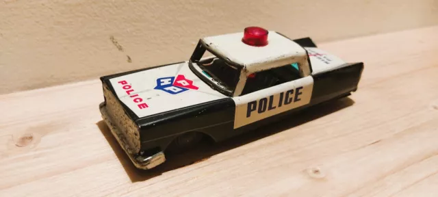 POLICE CAR HIGHWAY PATROL TIN TOY giocattolo latta vintage Made in China epoca