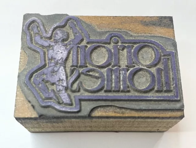 ADVERTISING PRINTING BLOCK OF ANTIQUE Homes Magazine Newspaer Ad (AB) Lady