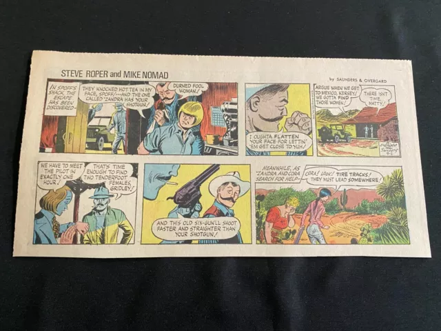 #14 STEVE ROPER & MIKE NOMAD  Lot of 7 Sunday Third Page Comic Strips 1973