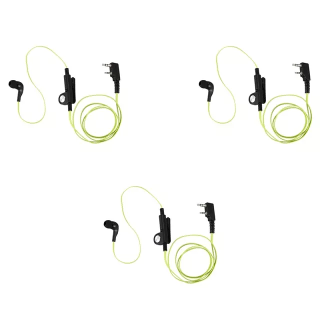 3X 2 Pin Noodle  Earbud Headphone K Plug Earpiece Headset for  Uv5R -888S5942