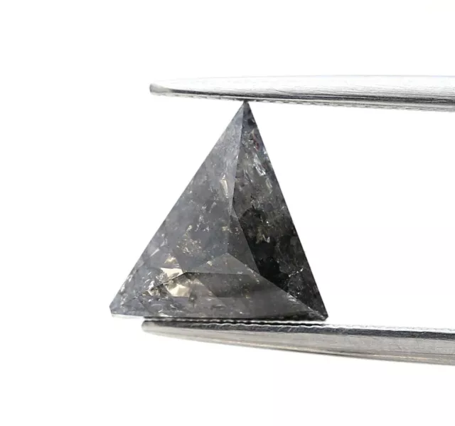 Rustico Diamante Naturale 1.02ct Galaxy Grigio Brillante Triangolo Taglio Regalo