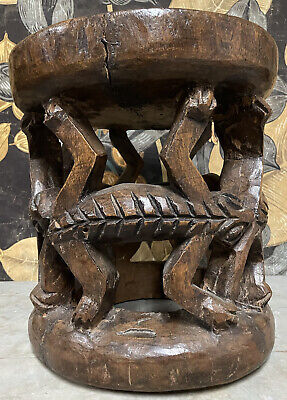 Stool African Antique Ethnic Art First Primitive