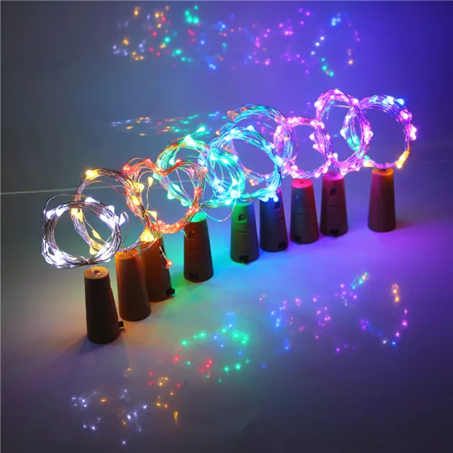 20 LED Fairy String Lights Wine Bottle Copper Cork Wire Lamp Party Decor 2020 3