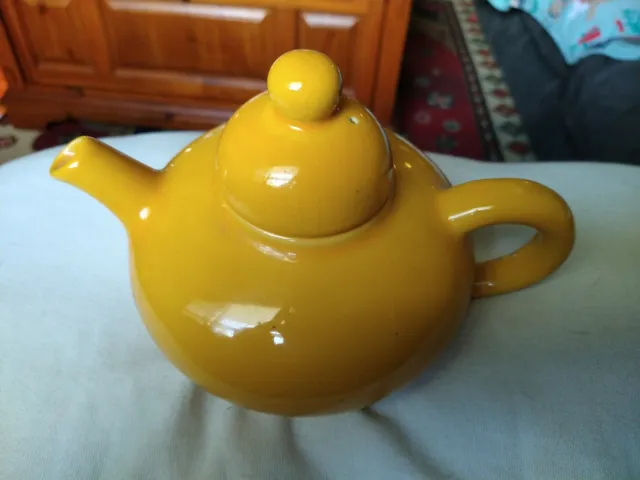 Vintage Yellow Flowerdale    Pottery Tea/Coffee Pot Made in Canada 3320
