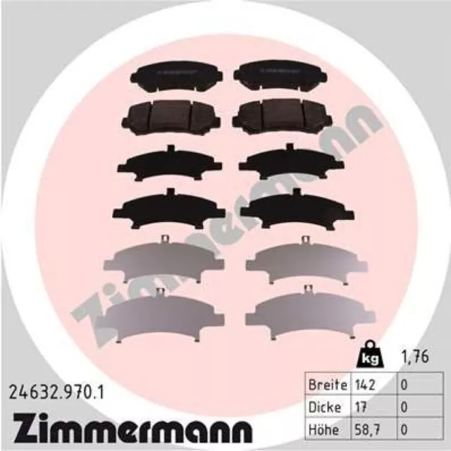 ZIMMERMANN Bremsbelag staubreduziert rd:z Bremsklötze // 24632.970.1