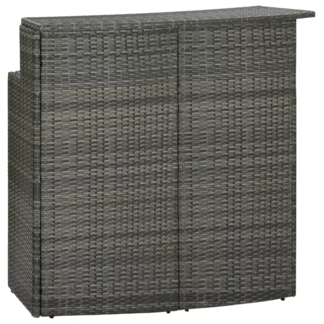 NNEVL Garden Bar Table Grey 120x55x110 cm Poly Rattan