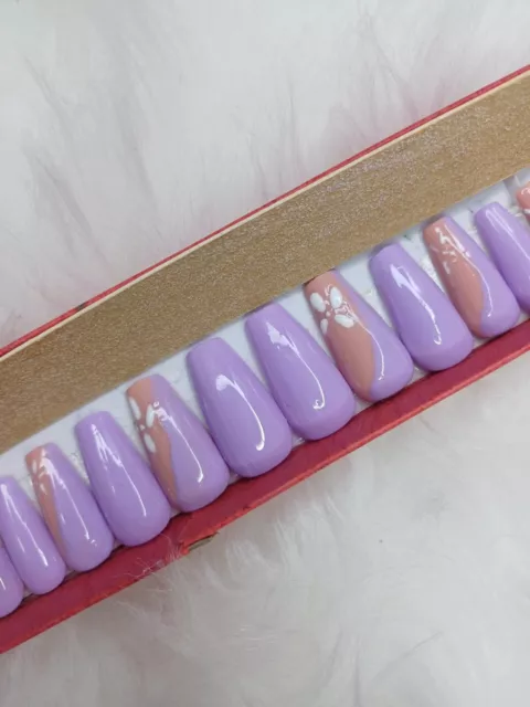 Sophie's Nail Boutique Set Of 16 False Nails Hand Painted