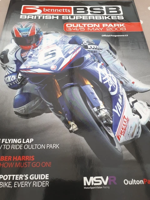 BRITISH SUPERBIKES BSB Programme Oulton Park May 5th 2008 2.99 - PicClick UK