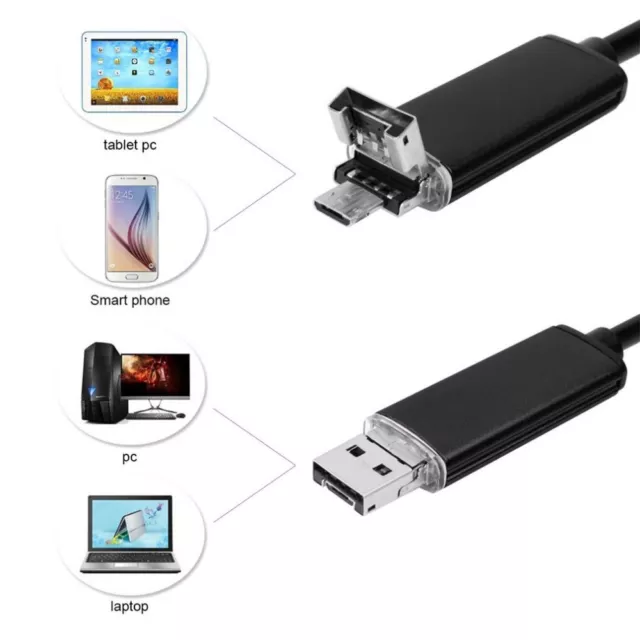 Cámara 5,5MM Endoscópica cable 10M Tubería Tubo Bajante Atasco Endoscópio USB