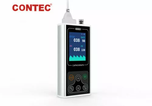 Contec Seitenstrom-Kapnograph EtCO2 RESP SpO2 PR CO2 Patientenmonitor Alar  NEW