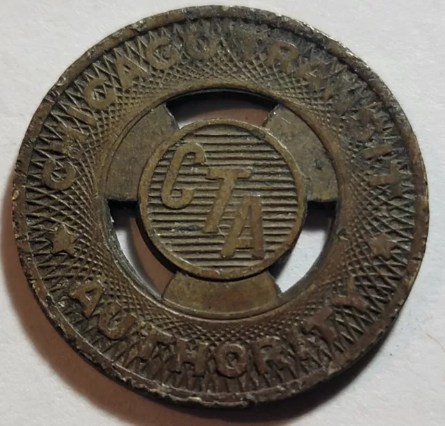 1970s CTA Chicago Transit Authority Token