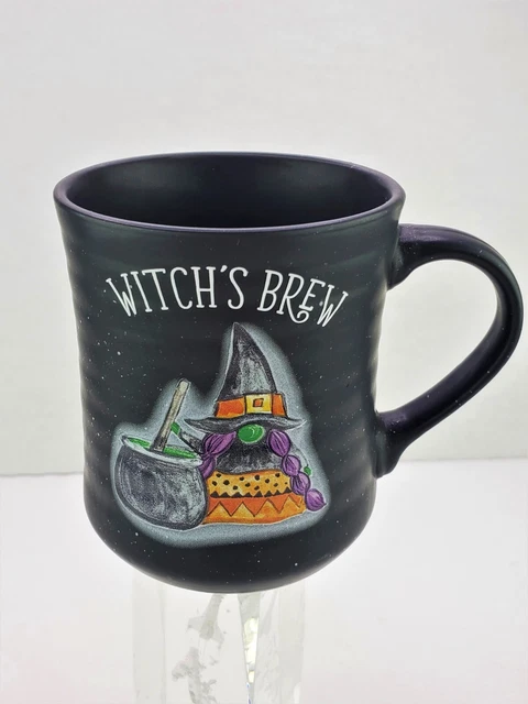 COBWEBS & CAULDRONS BLACK HALLOWEEN WITCH'S BREW COFFEE MUG NEW UNUSED.16 oz.