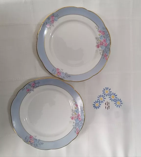 Two Beautiful Vintage Foley China Side Plates