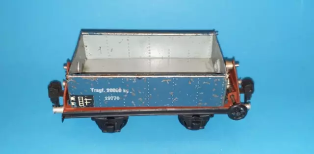 D095641808K - Märklin Kippwagen blau 1977 Länge 16,5cm Spur 0 Gut bis bespielt