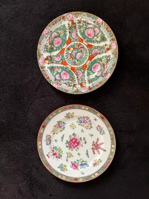 Vintage Imari Canton Antique Chinese Dish Porcelain Plate Chinese Dish Couple