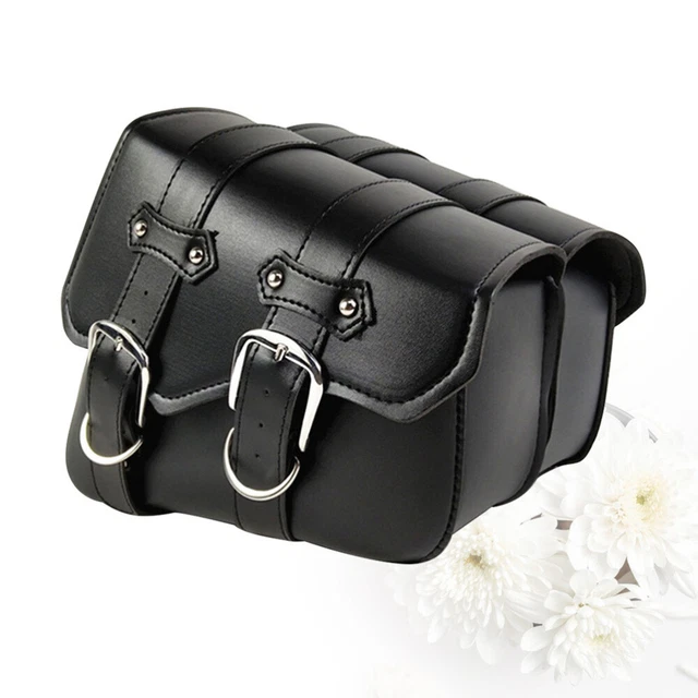 1 Paar Motorrad Hängende Tasche Dreieck PU-Leder wasserdichte Satteltasche
