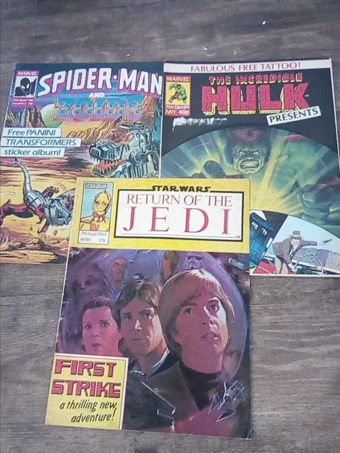 1980s Marvel Comics Spider-Man / The Incredible Hulk / Star Wars