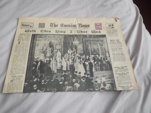 The Evening News The Royal Marriage November 20 1947
