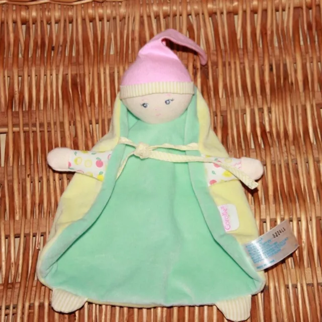 Doudou Corolle Lutin  Poupee Plat Vert Jaune Rose Zest D'amour Neuf