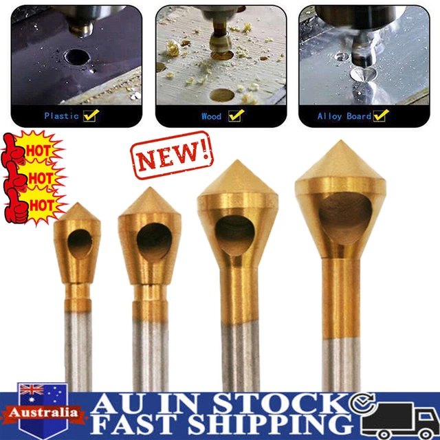 AMTOVL 4PCS Deburring External Chamfer Tool & Countersink Drill Bit Set - View #3