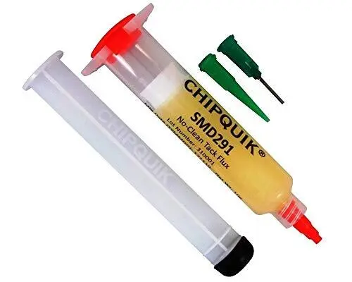 Tack Flux no clean in a 10cc syringe w/plunger & tip - SMD291