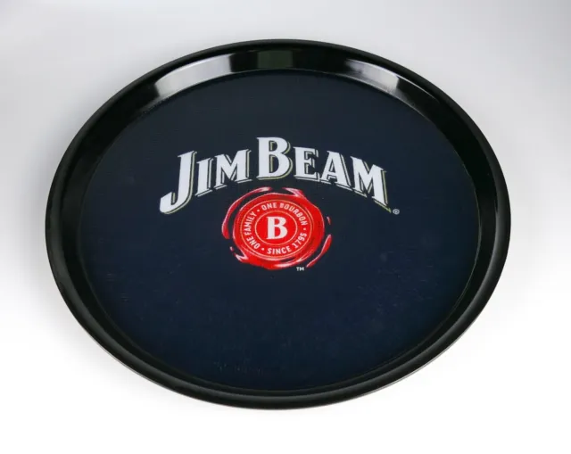 Jim Beam Whiskey Serviertablett gummiert Kellnertablett schwarz Bar Gastro 8318 2
