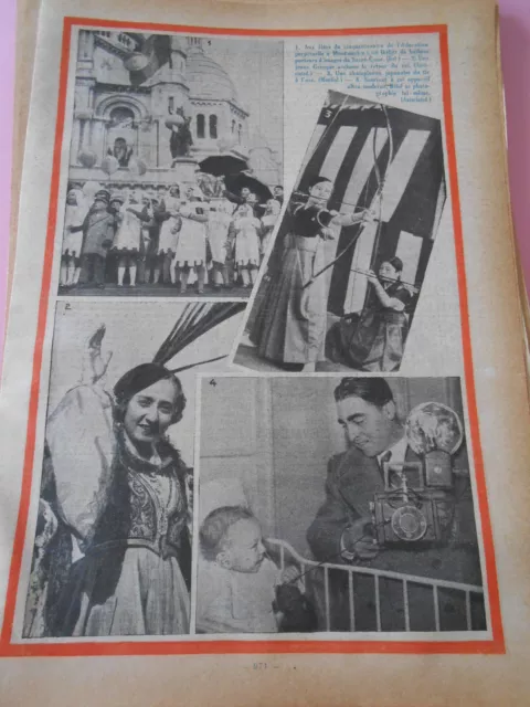 Jeune Grecque acclame retoiur Roi Championne Japonnaise Tir à l'Arc Print 1935