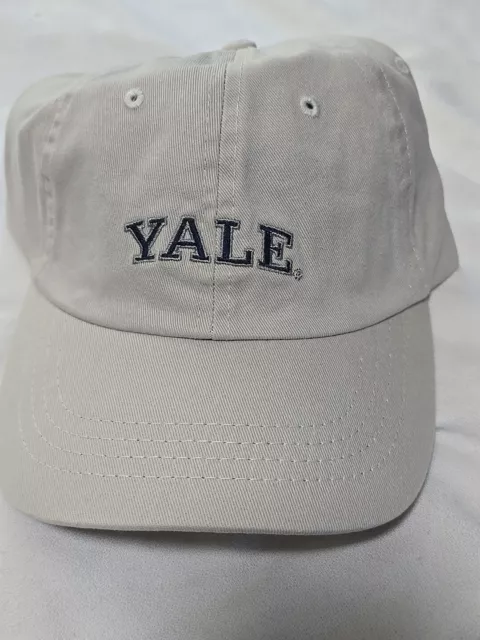 Yale University Men's Dad Hat Khaki Cotton Strapback Cap Adjustable OSFM NWT