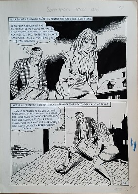 PAGE 88 LES YEUX DU TIGRE PLANCHE ORIGINALE NICK CARTER ANGEL SALMERON 