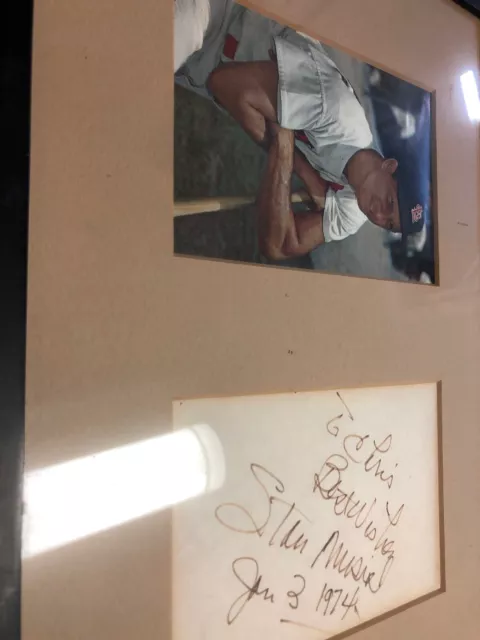 Vintage 1974 Stan Musial CARDINALS Autograph And Picture Custom Framing