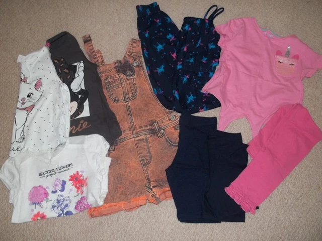 Large bundle girls summer tops,leggings, shorts,River Island ex con age 5-6yrs