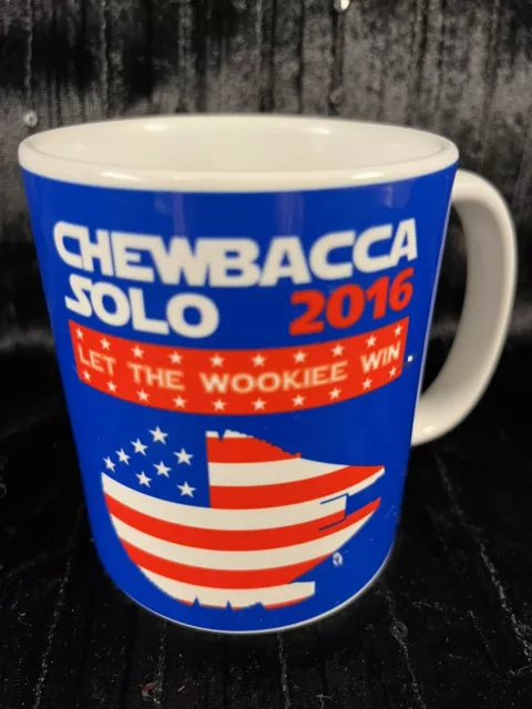 Star Wars Chewbacca Hans Solo Let The Wookiee Win 2016 Collectors Mug USA Voting