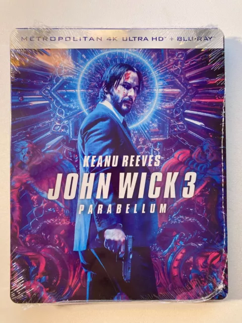 John Wick Chapter 3 Parabellum w. Steelbook (4K UHD + Blu-ray, Region Free) NEW