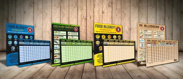 Ingested Poster FOOD ALLERGY ALLERGEN Warning A4 Poster For Resturants Pubs Takeaways ...