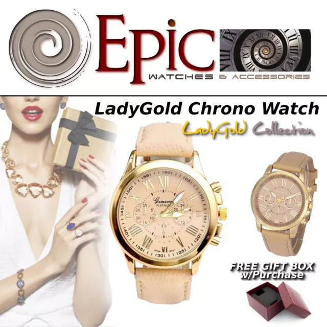 EPIC TIME- Lady Gold Chrono Watch