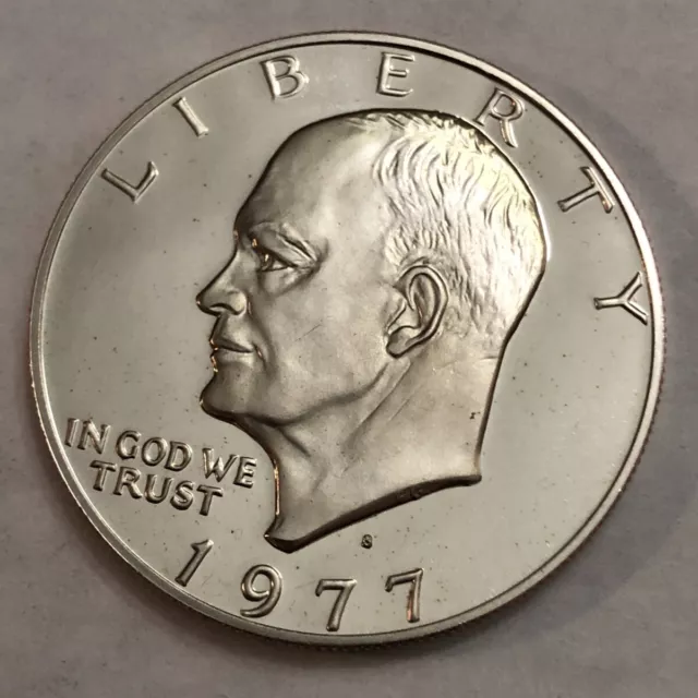 1977-S clad PROOF Eisenhower IKE dollar. (you get exact coin shown) #3