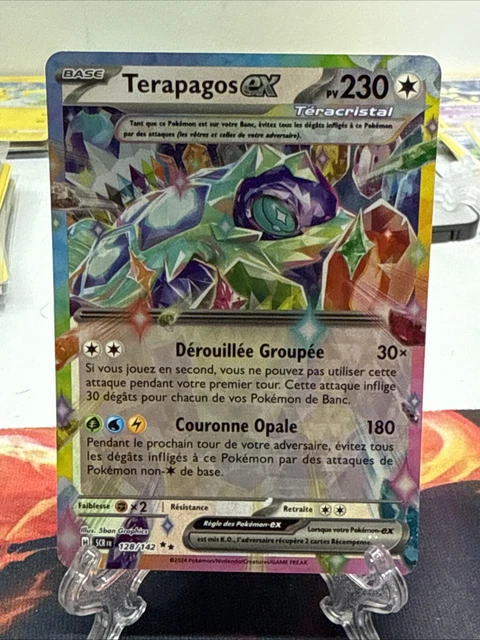 CARTE POKÉMON TERAPAGOS ex 128/142 EV07 Couronne Stellaire Double Rare ...