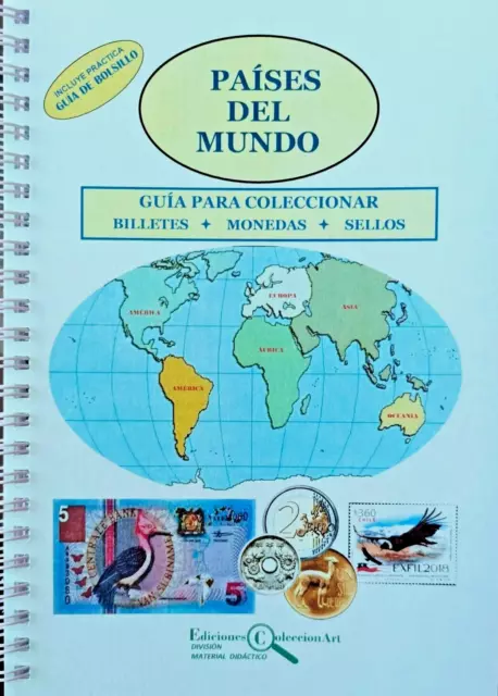 PAISES DEL MUNDO- Guía coleccionar / Collecting Guide  MONEDAS- BILLETES- SELLOS