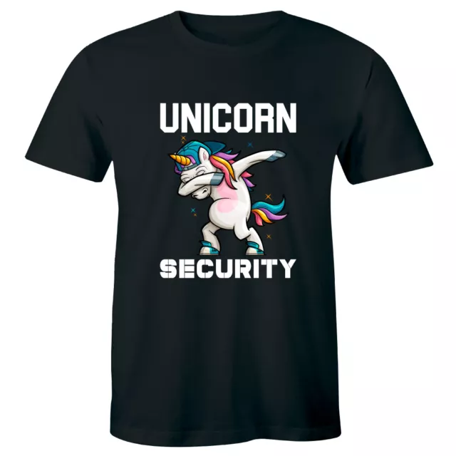 Camiseta de seguridad de unicornio con divertido arco iris unicornio para hombre fiesta de cumpleaños