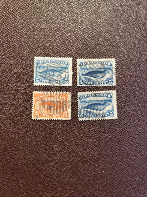 Newfoundland 4 Used Stamps Catalog 35.00