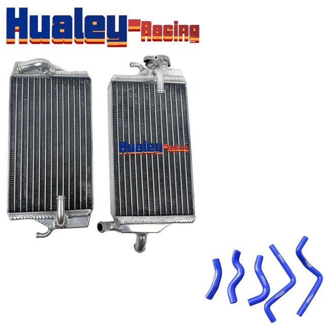 Aluminum Radiator & Blue Hose Fit 2000 2001 HONDA CR125R CR 125R